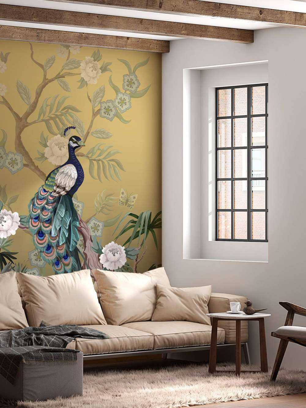 Pavoni e Peonie - Oro