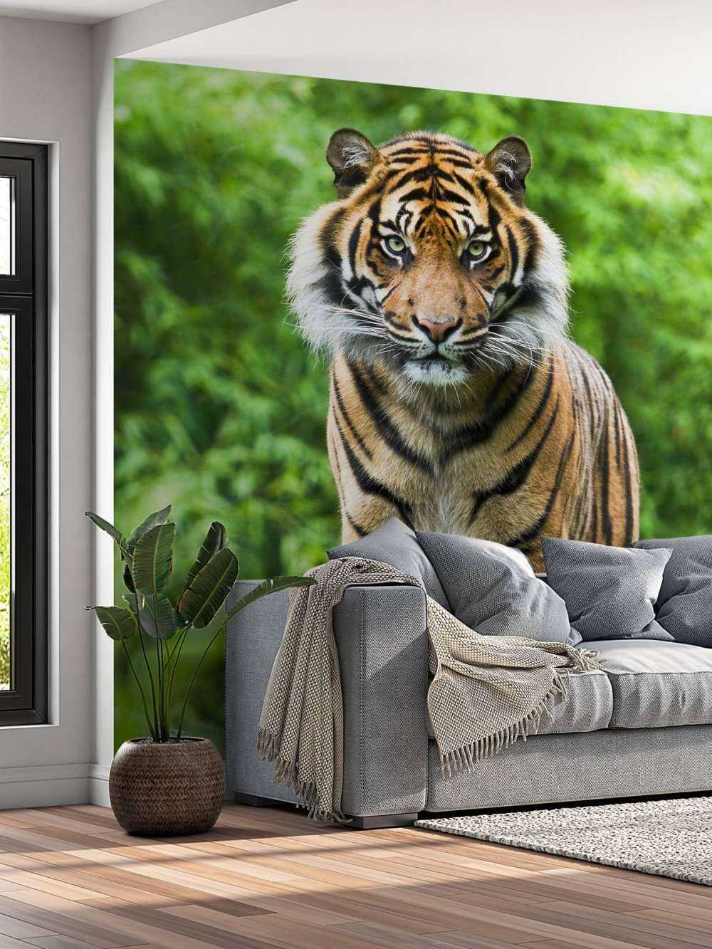 Tigre in piedi su una pietra