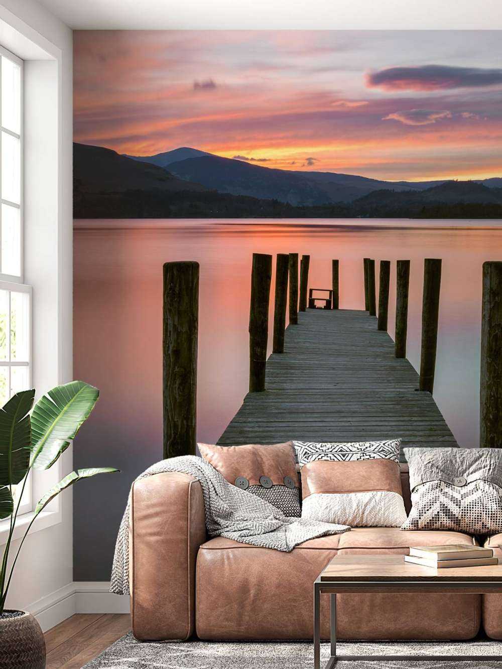 Ponteggi al tramonto rosa