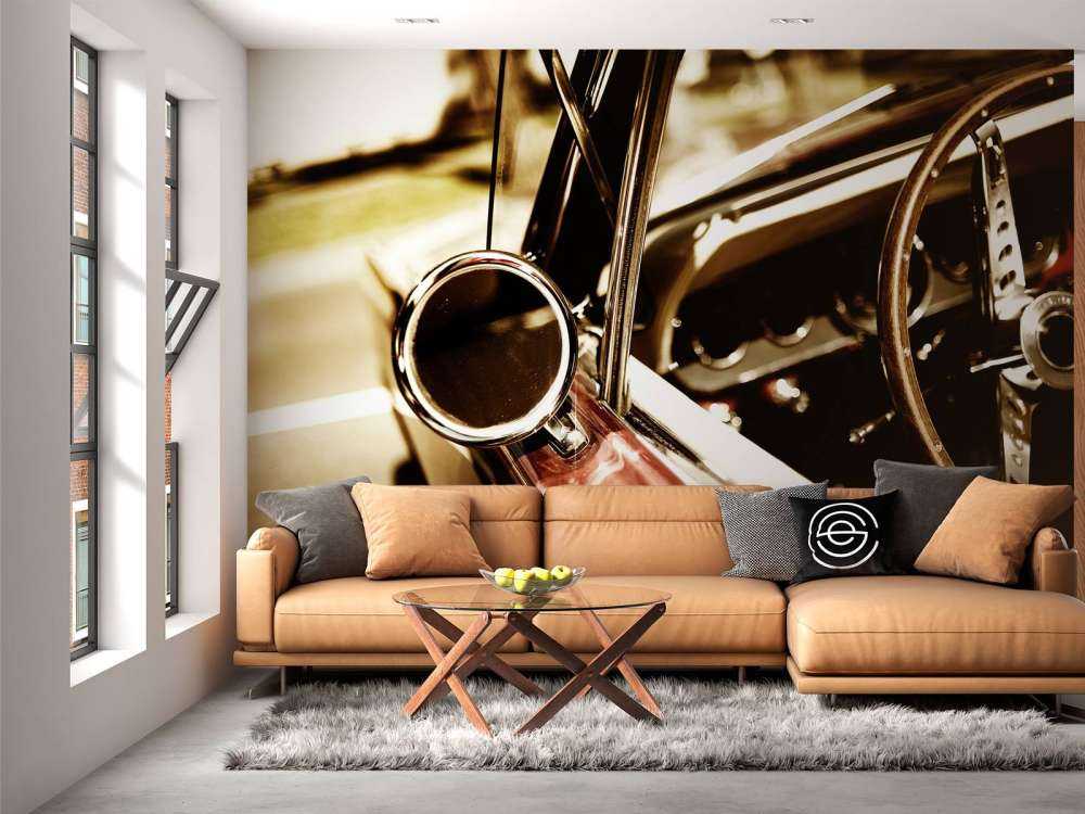 Primo piano rosso auto d'epoca