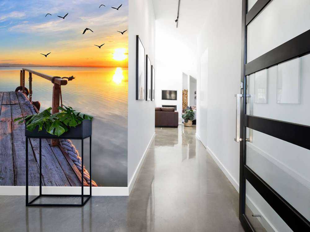 Uccelli sopra il mare