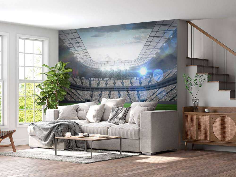 Stadio con tetto aperto