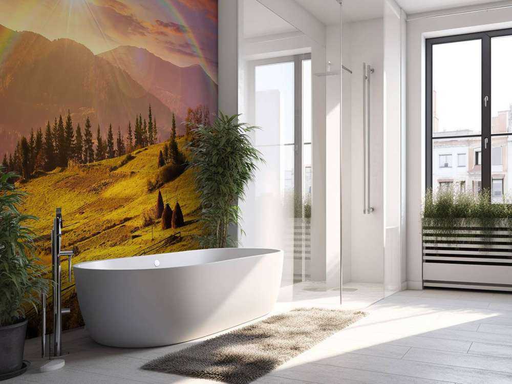 Covoni nel paesaggio di montagna