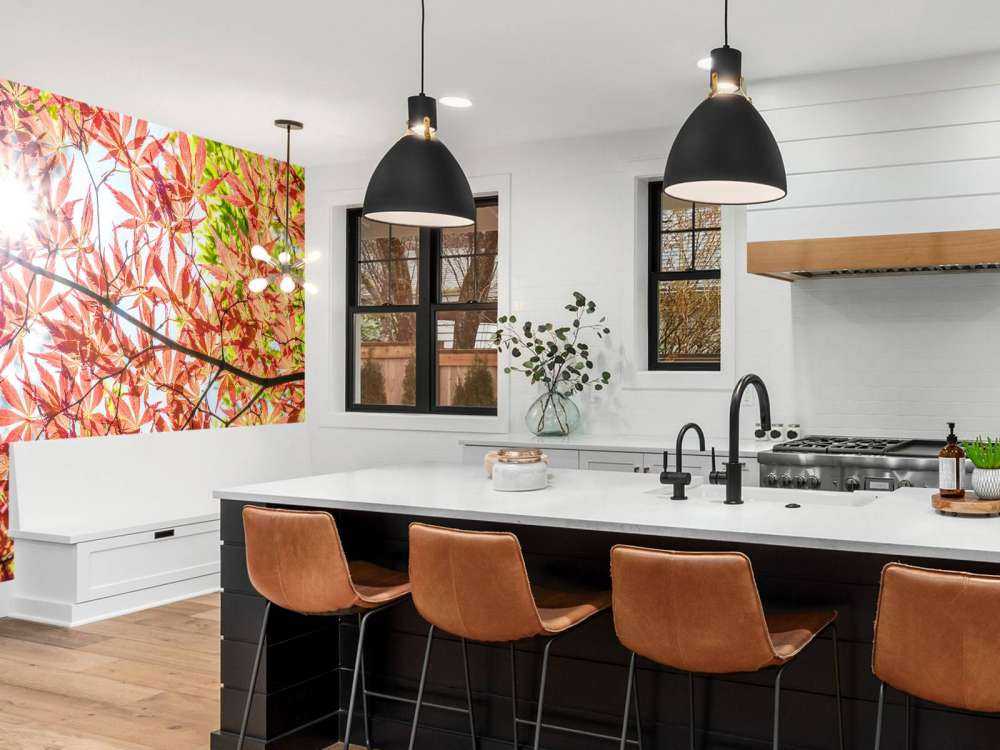 Foglie rosse d'autunno