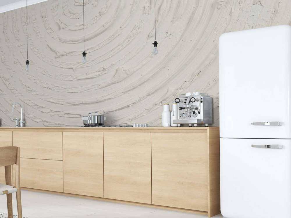 Forme e linee rotonde in bianco sporco