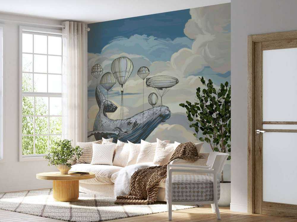 Mongolfiere con balena