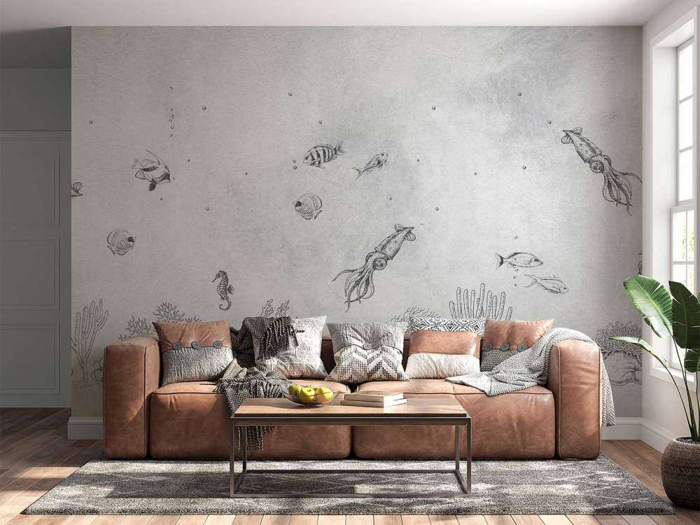 Calamari grigio mare