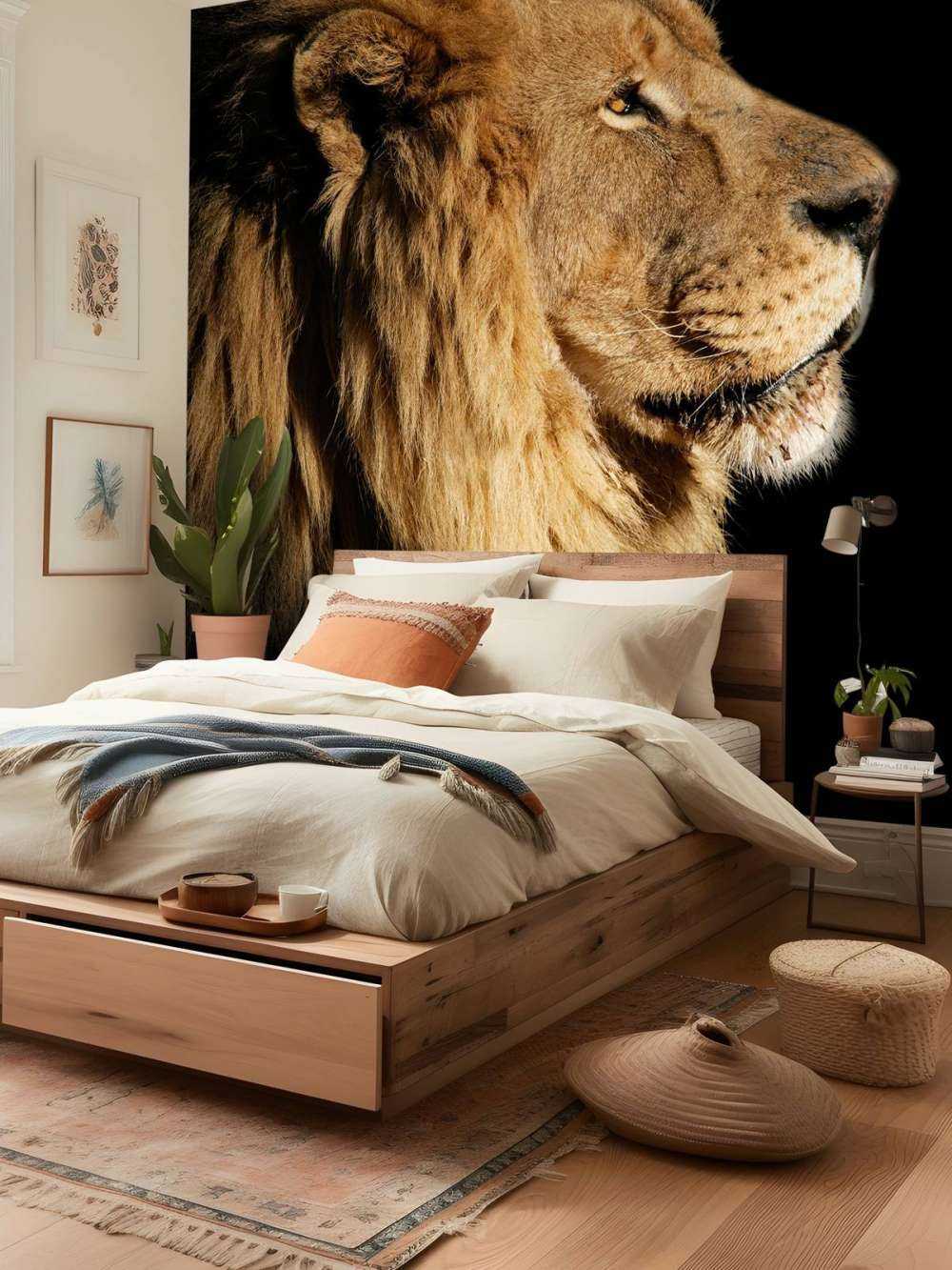 Profilo laterale di un leone