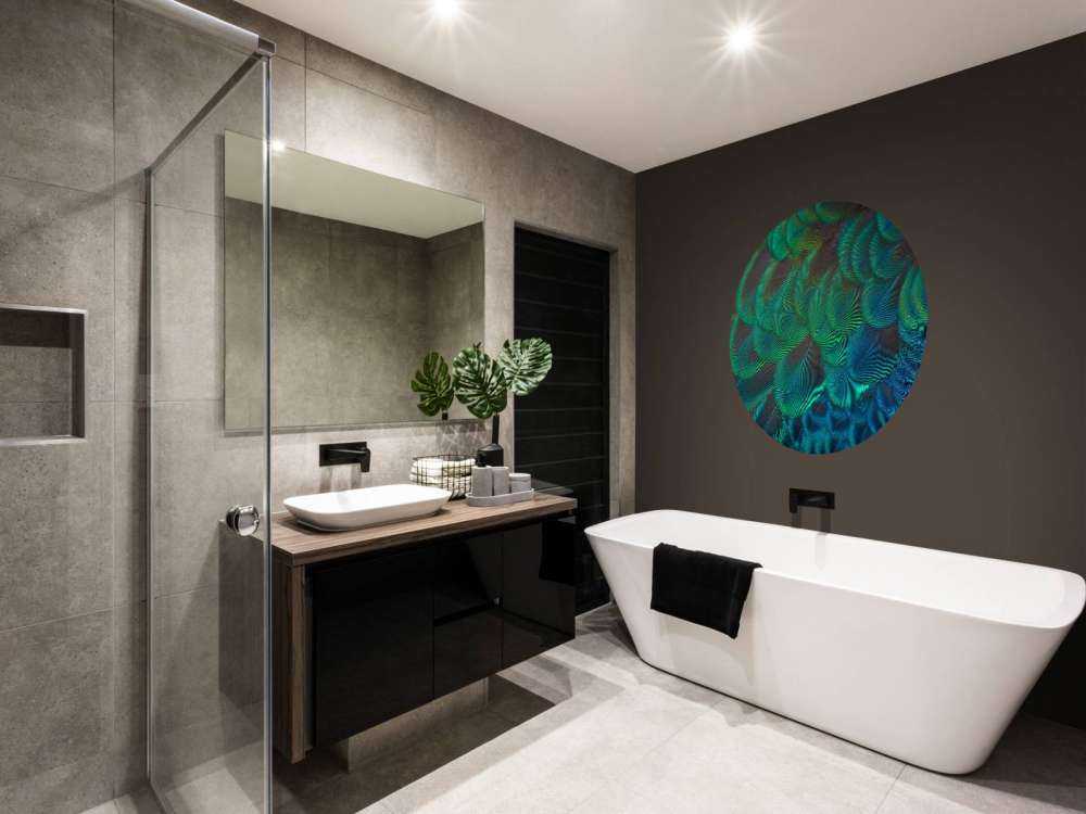 Primo piano di piume di pavone