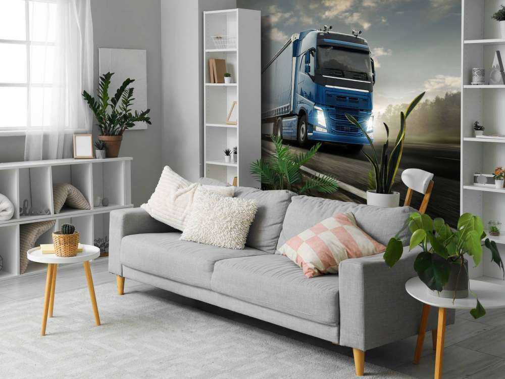 Carrello con carta da parati fotografica