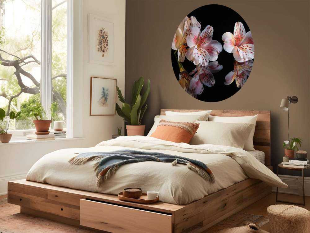 Alstroemeria fiori con riflessione