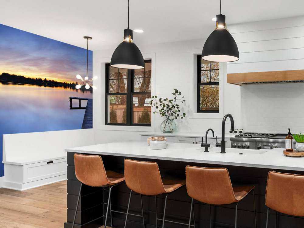 Ponteggi con cielo blu scuro