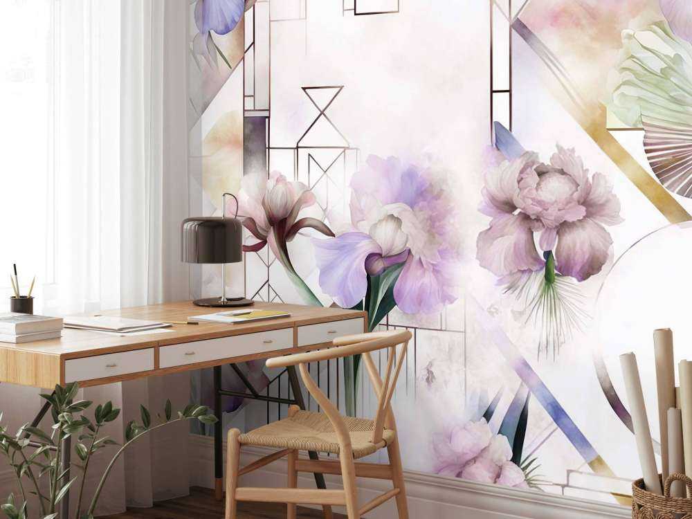 Acquerello Geometria Rosa