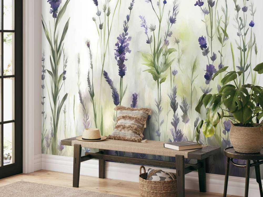 Lavanda Glade Seamless Lilla Sfumata