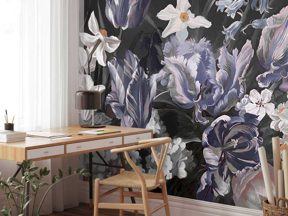 Bouquet con peonie multicolore