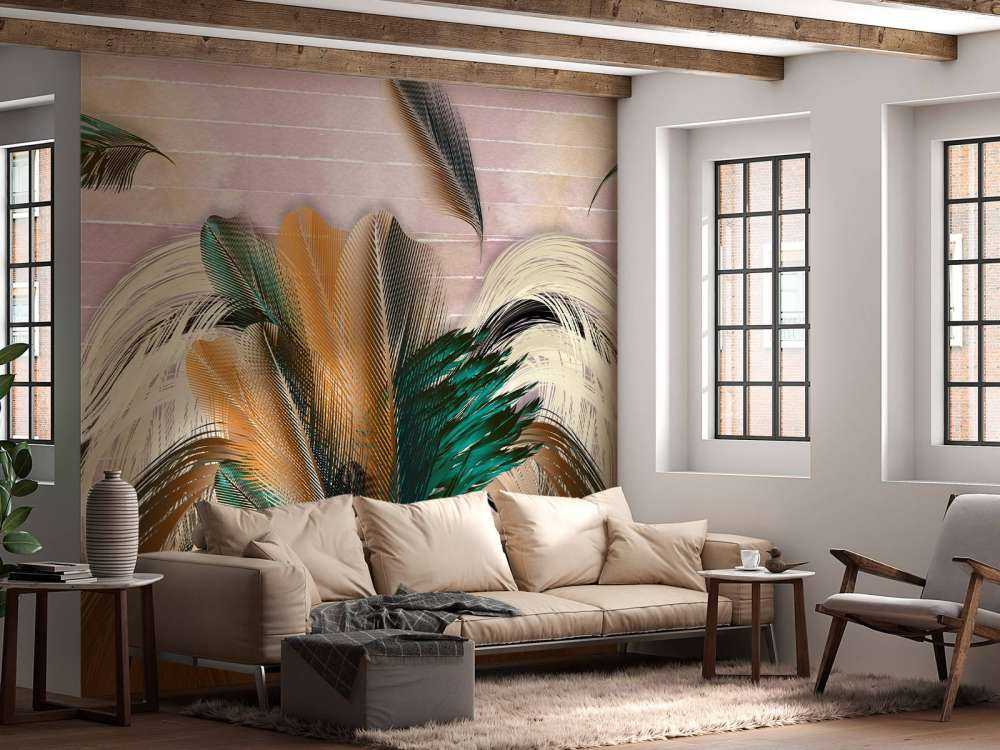 Plumas en forma de flor