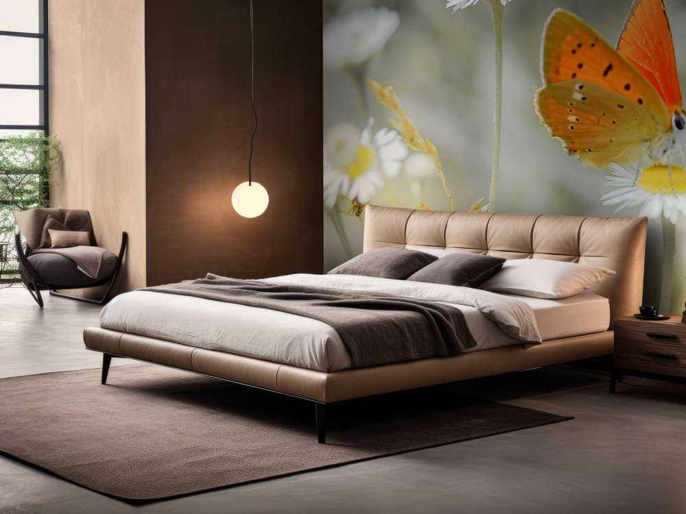 Margherite e farfalla arancione