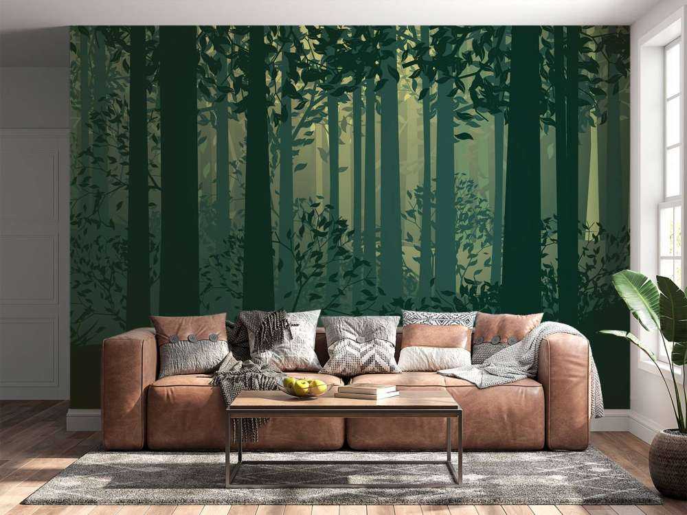 Paesaggio forestale astratto