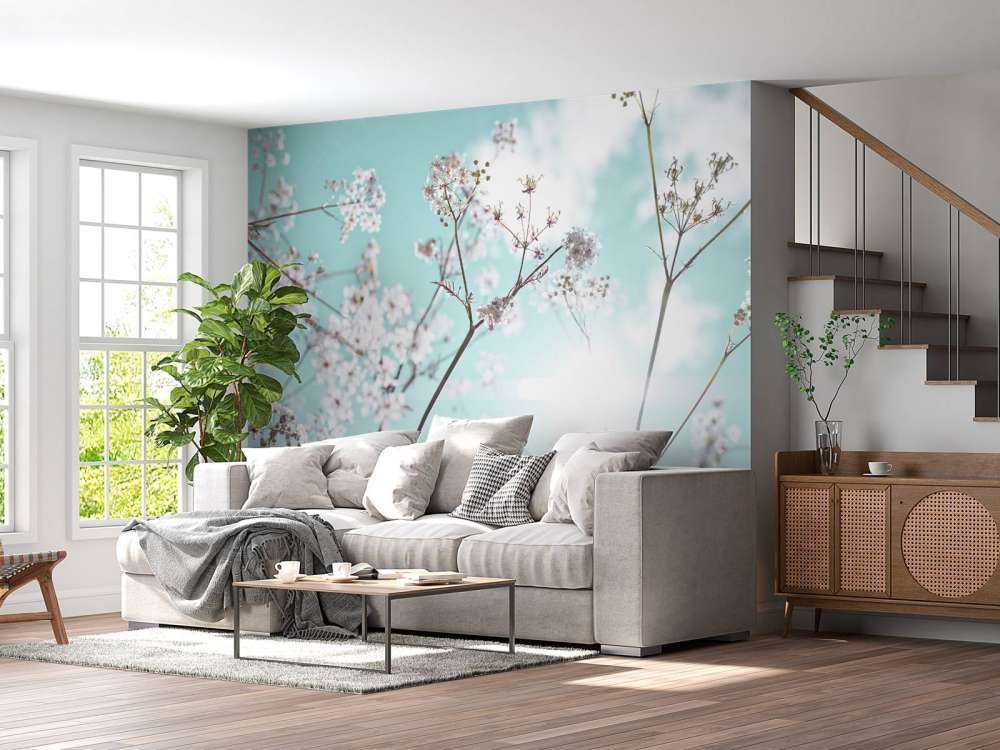 Mandorlo in fiore al sole