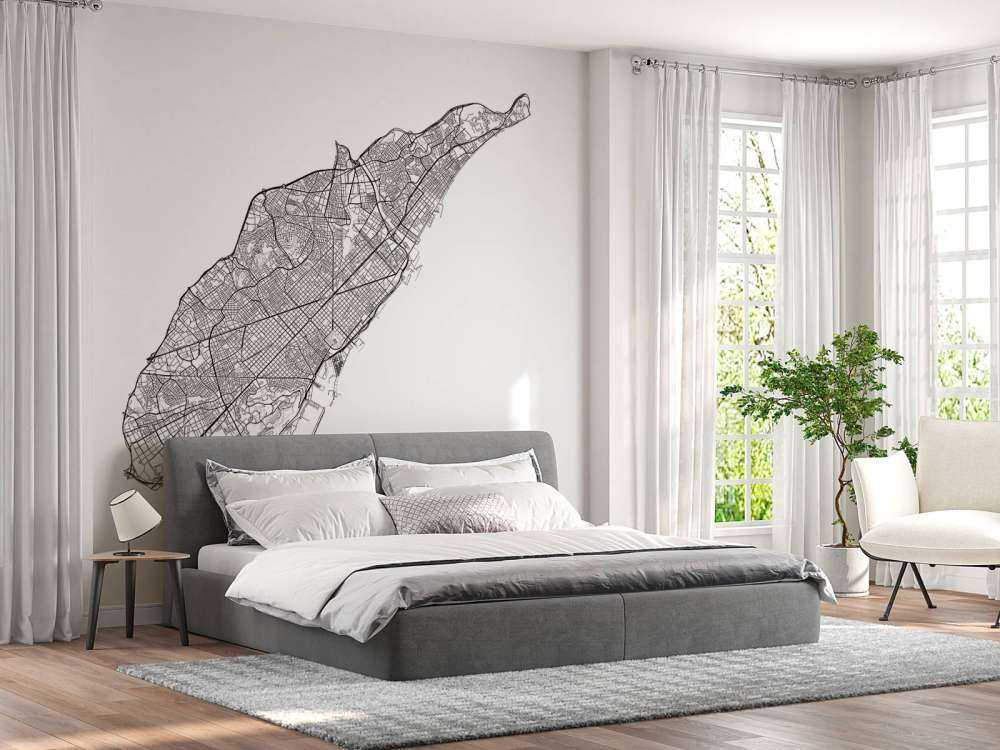 Mappa di Barcellona, bianco