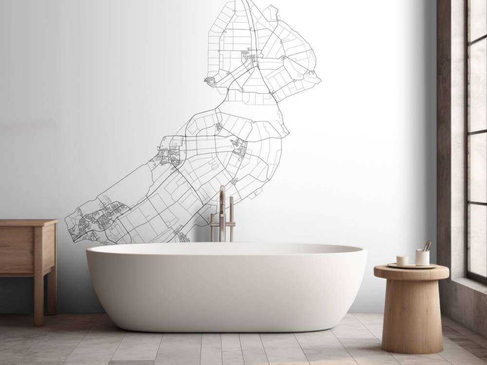 Mappa di Flevoland, bianco