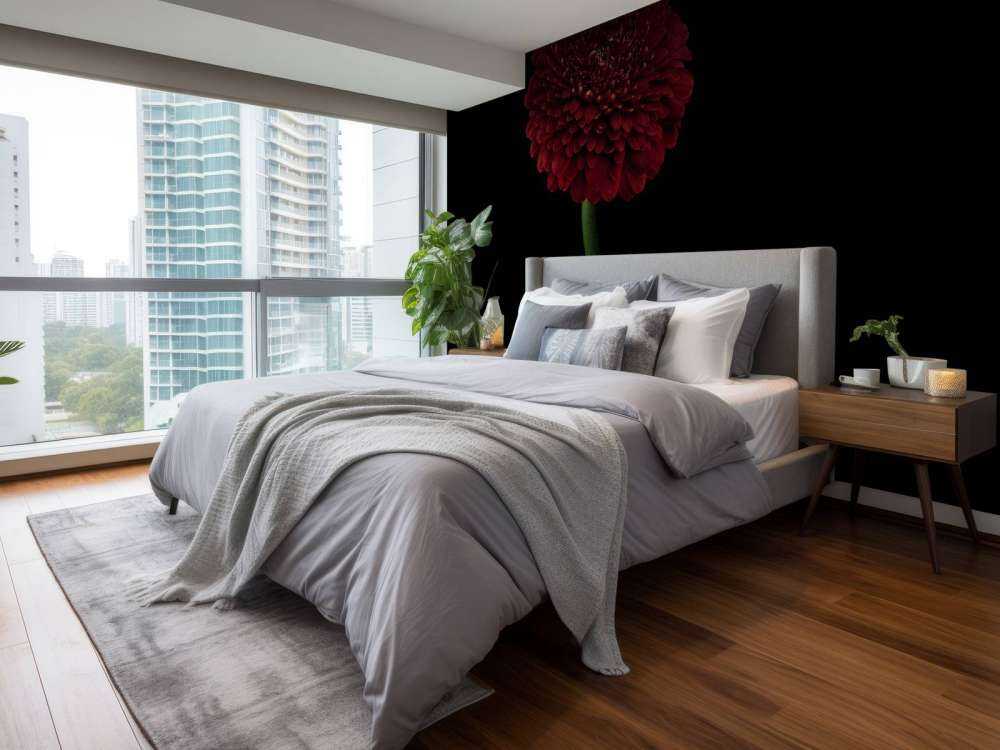 Fiore rosso su stelo