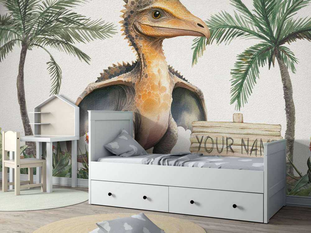 Baby pteranodon nella giungla