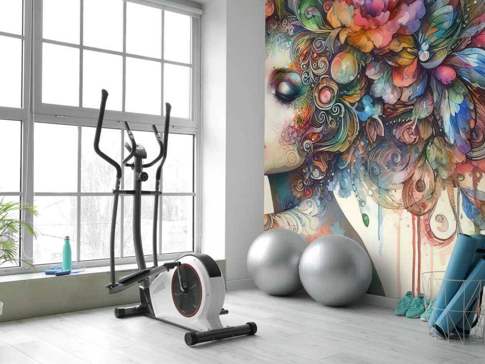 Watercolor Floral Woman #4