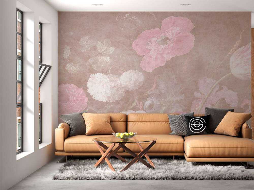 Natura morta di fiori barocchi - pastello vintage