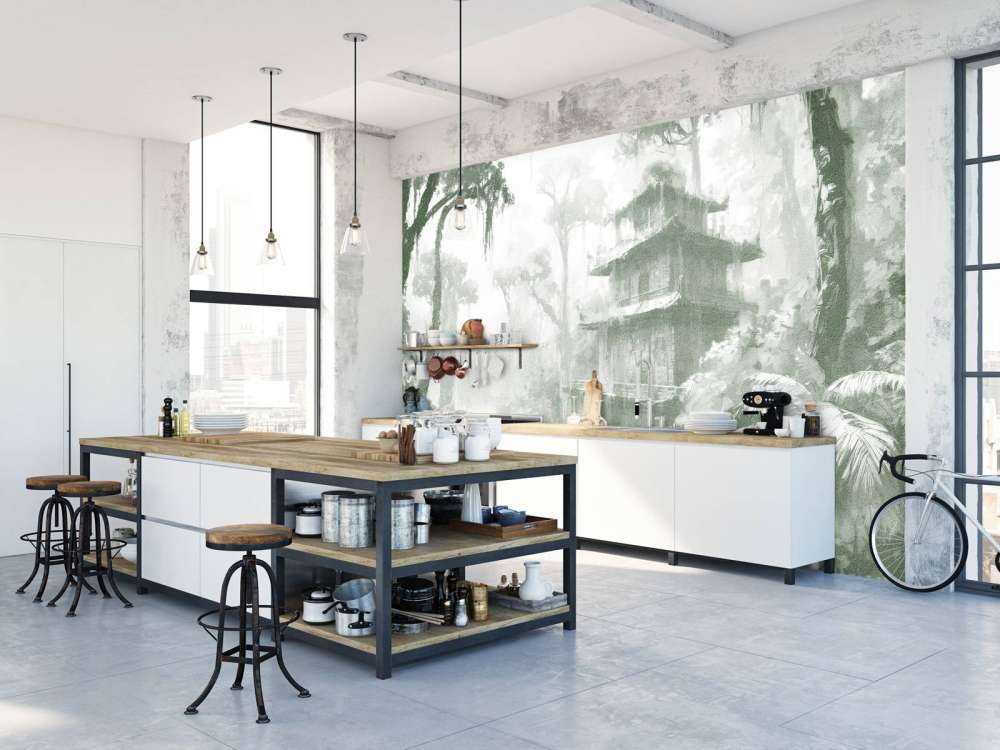 Capanna Nascosta nella Foresta Nebbiosa, verde