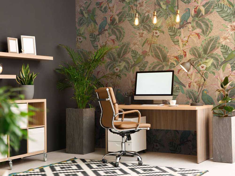 Uccelli e pappagalli della giungla tropicale - terracotta