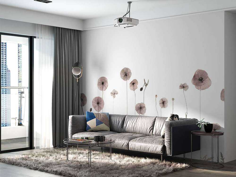 Campo di fiori di papavero vintage