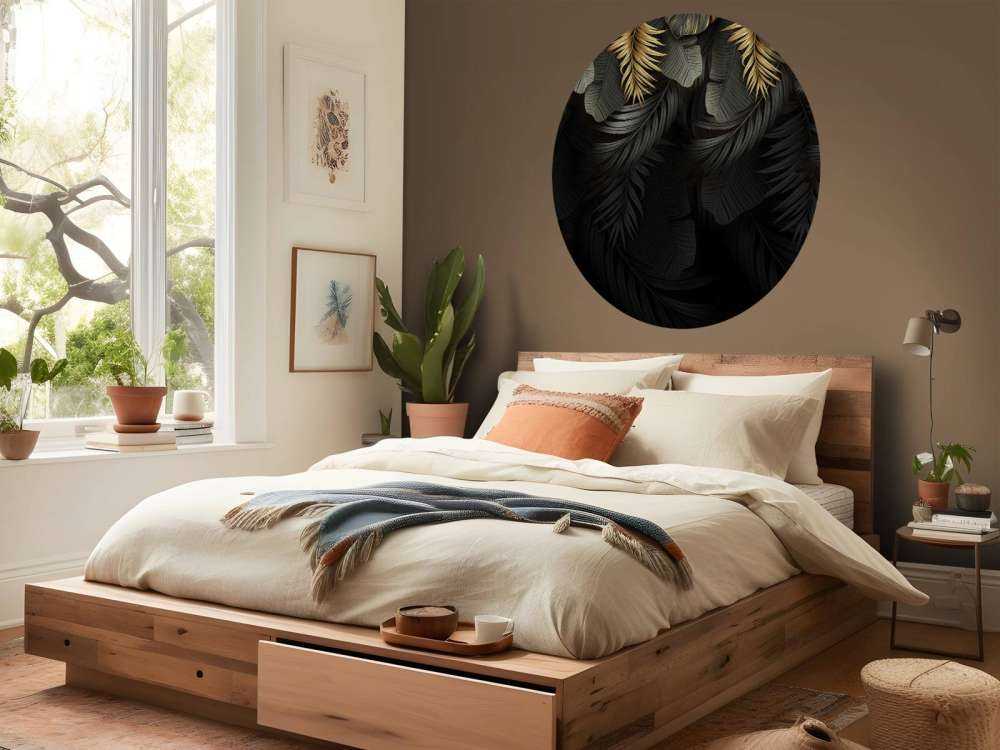 Foglie su sfondo scuro