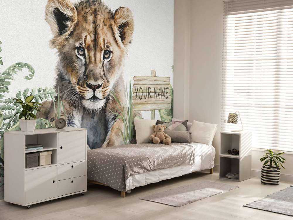 Giovane leone nella giungla