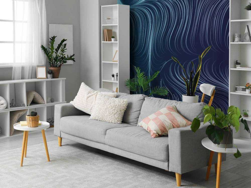 Linee illuminate blu