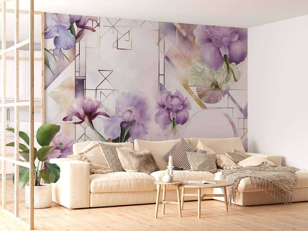 Acquerello Geometria Viola