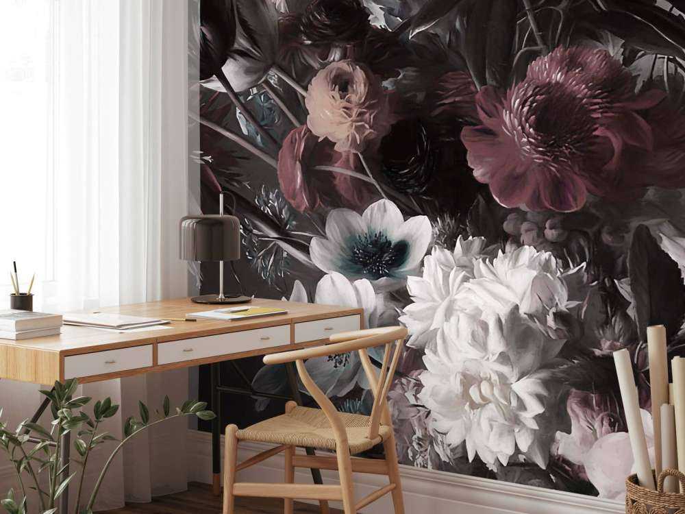 Grande bouquet con anemoni arancioni