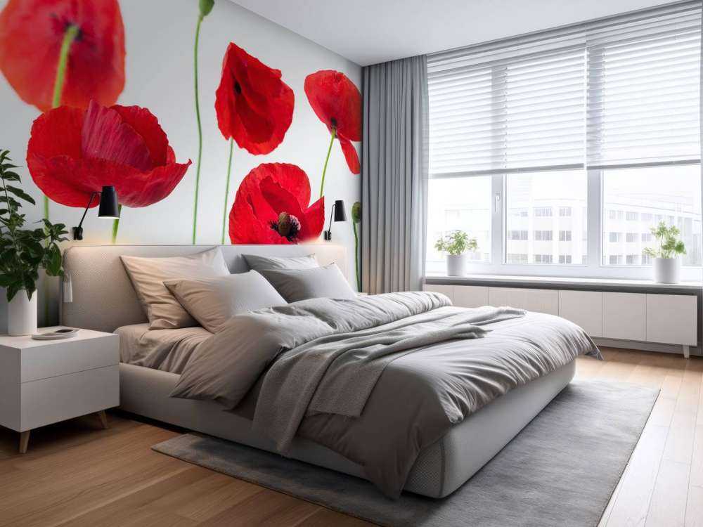 Papaveri su sfondo bianco