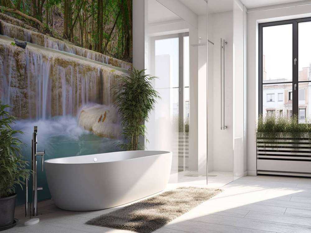 Cascata nella foresta pluviale profonda