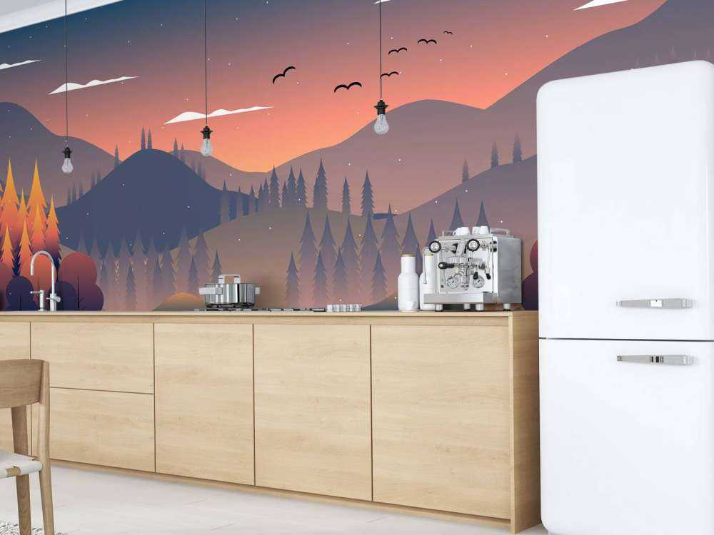 Illustrazione della foresta autunnale