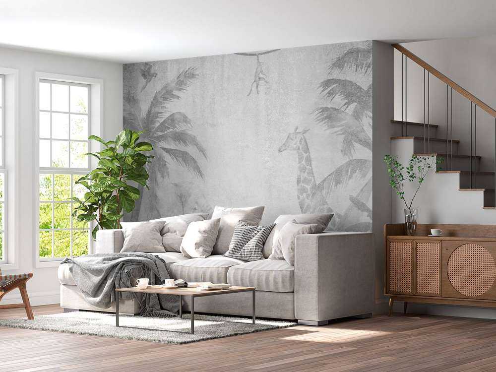 Allegri animali della giungla sul cemento