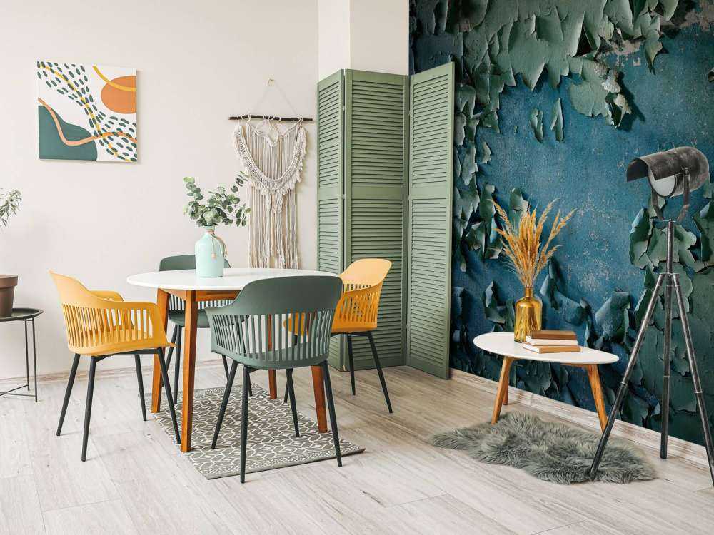 Parete di vernice invecchiata