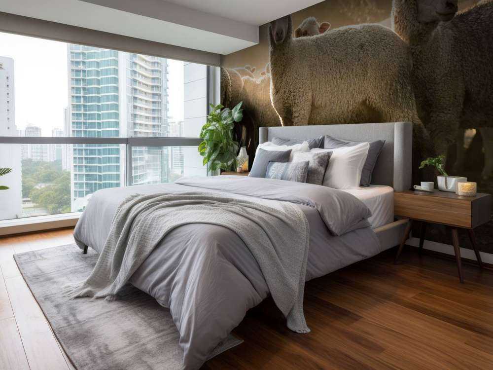 Gregge di pecore con l'ora d'oro