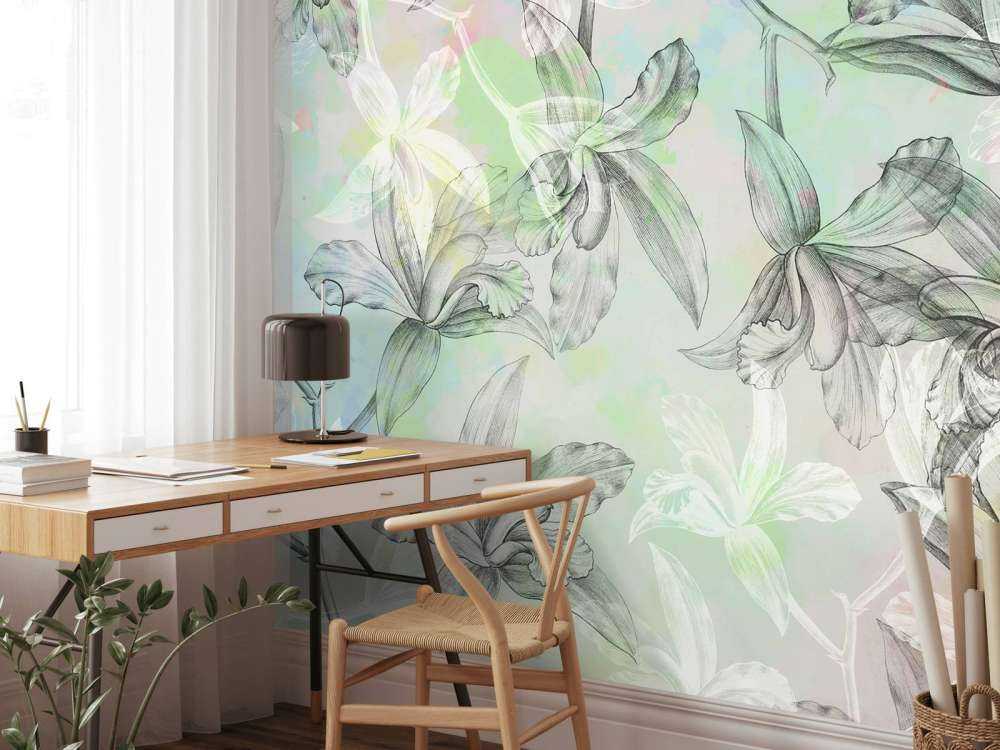 Acquerello Armonia di Orchidee