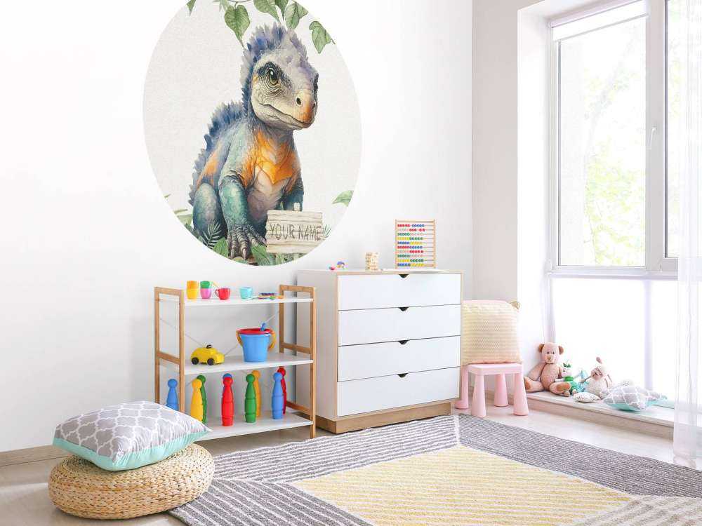 Baby ankylosaurus nella giungla