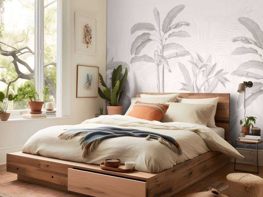 Paesaggio della giungla d'epoca - seppia