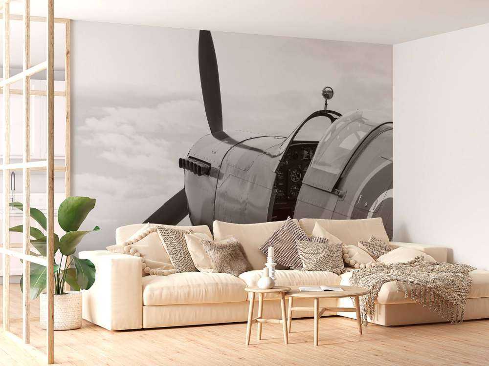 Vecchio aereo da caccia