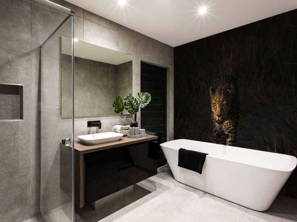 Leopardo con tramonto