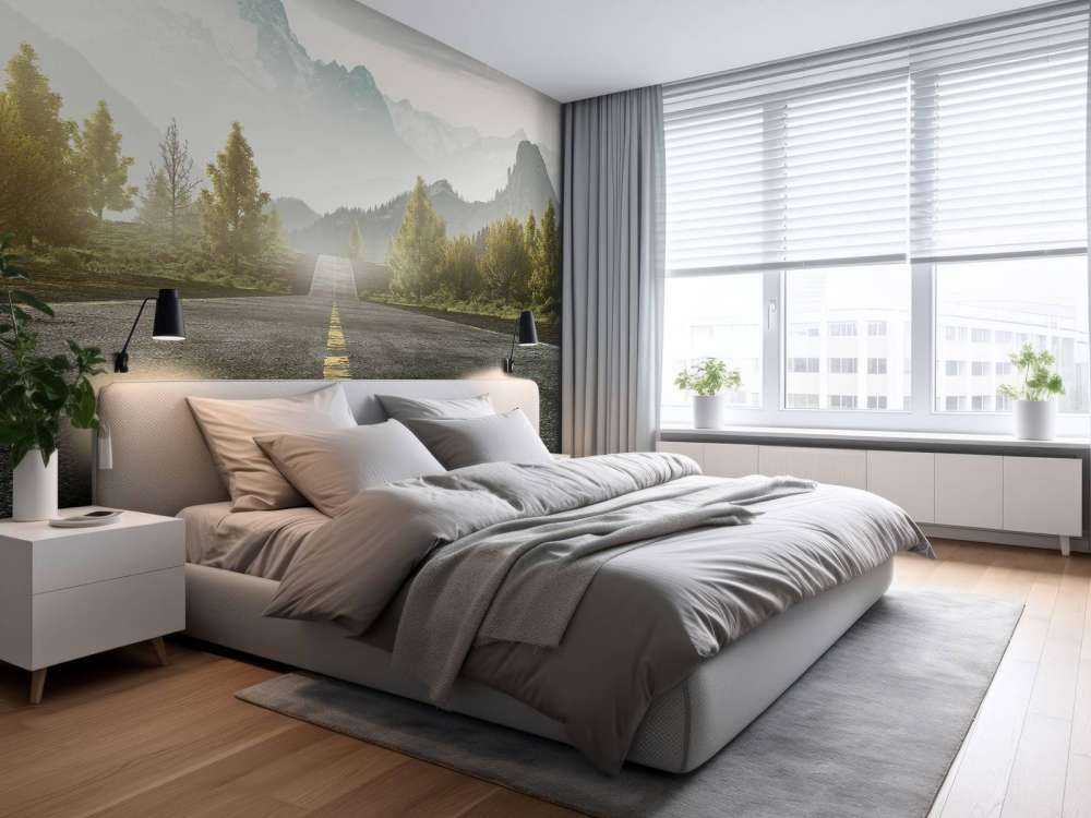 Strada con le montagne