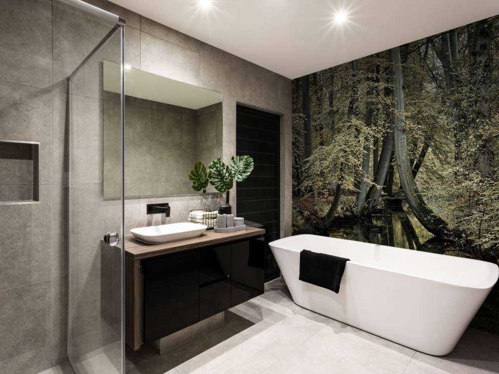 Ruscello con alberi sospesi